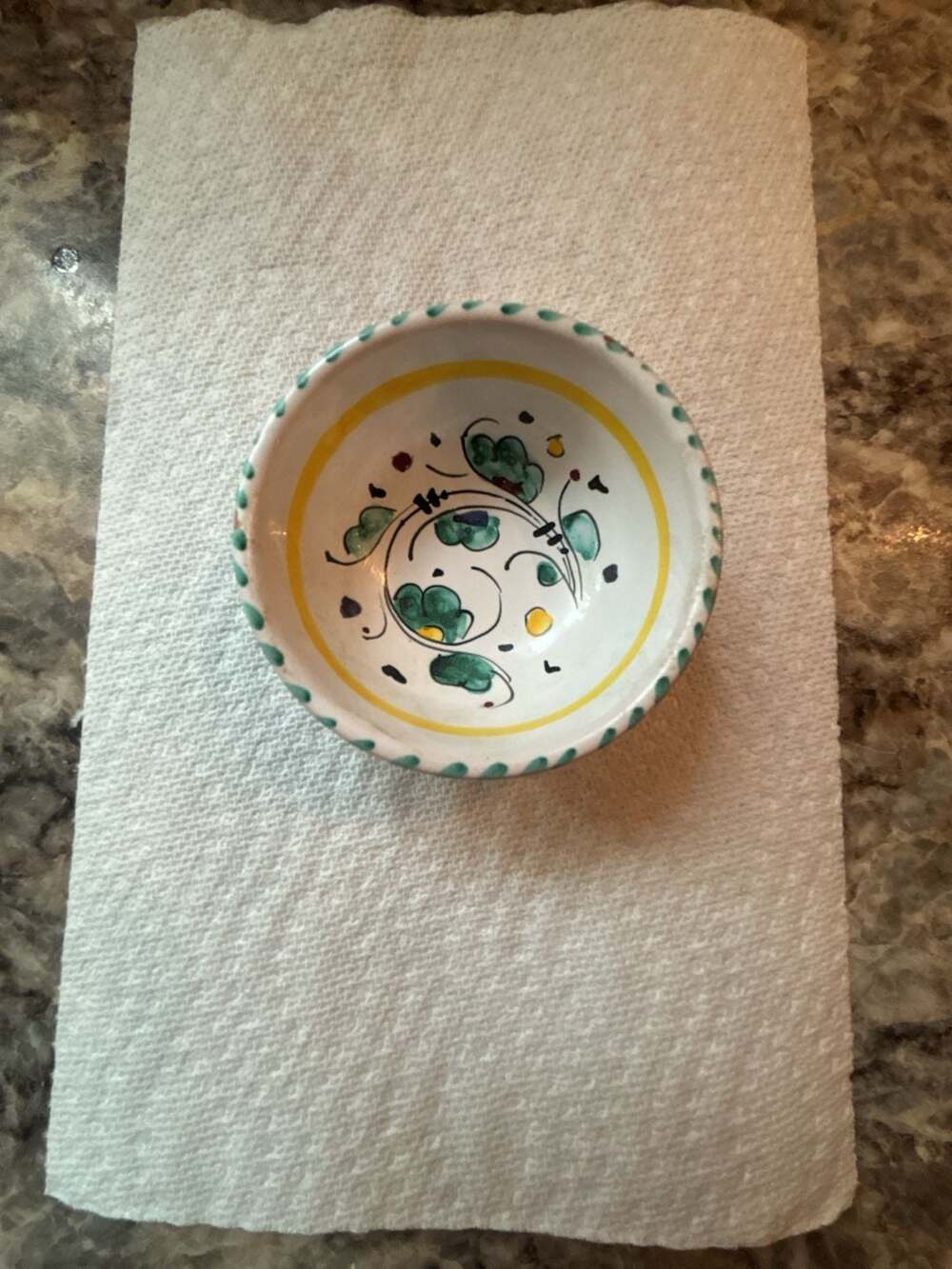 S. SIMEANO Hand Painted Italian Pottery Bowl